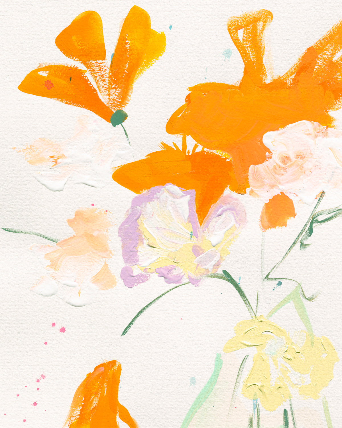 certified milk vase with poppies; editioned print