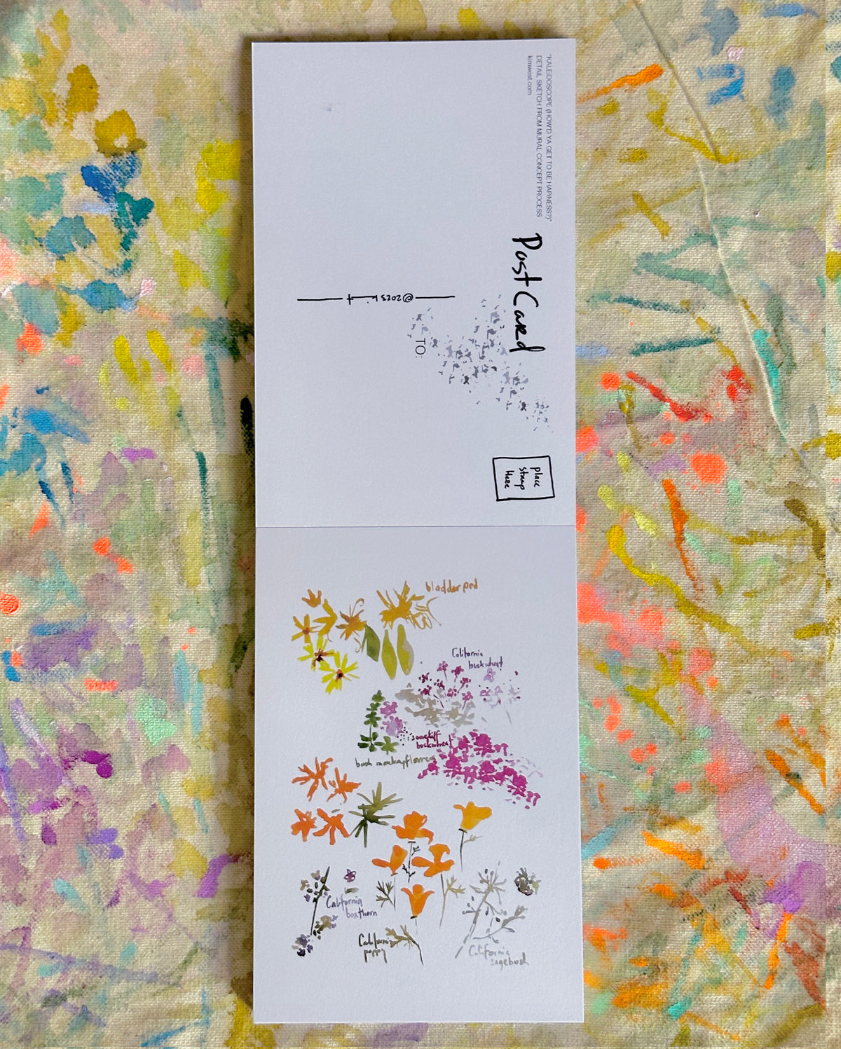 book of postcards from "Kaleidoscope (How'd Ya Get To Be Happiness?)"