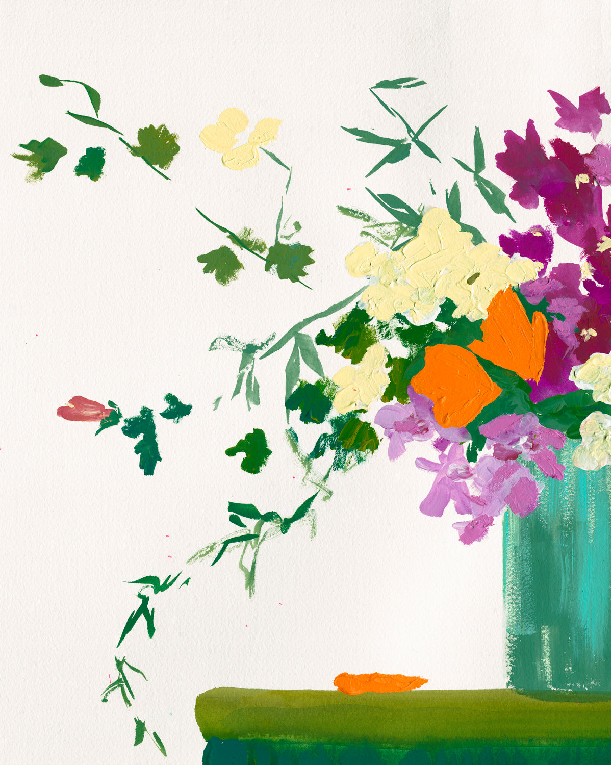 early spring (on white); editioned print