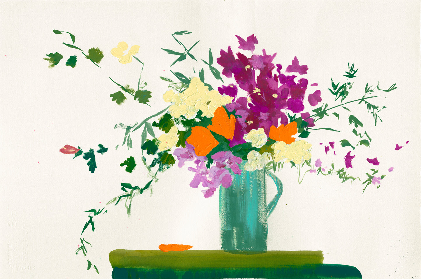 early spring (on white); editioned print